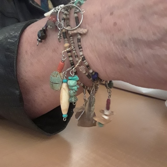 Vintage Native American/Boho wrap bracelet - Picture 2 of 8